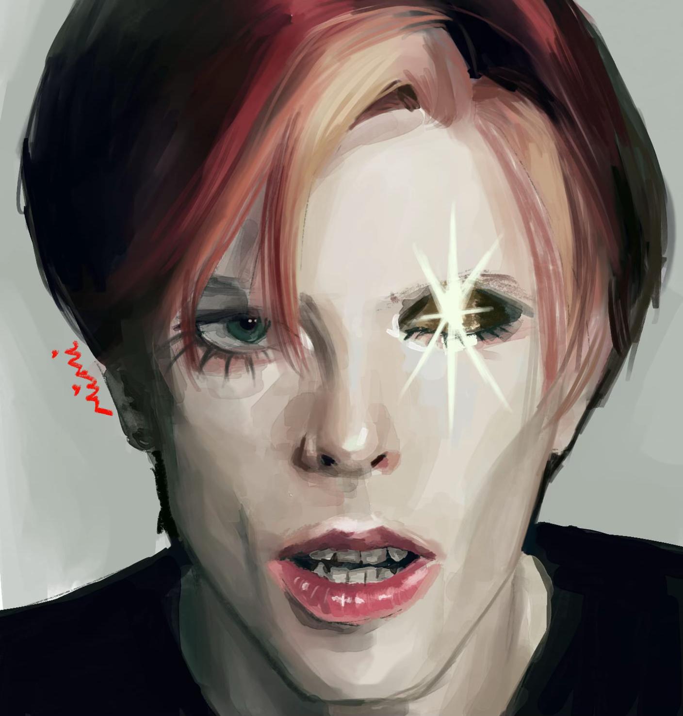 Hiiii sorry for the inactivity and this is not actually me coming back cause i dont really feel like it. I opened this acc with the intention of actually achieving my drawings but in time i started to have expectations of getting more likes and views which made me anxious. Im kinda over it now so ill post whatever i want cause who cares😛 AND I LOVE U ALL MORE THAN ANYTHING SO☝🏻☝🏻 and dont worry me and my gf euijoo we're still together so ill draw her more but yea this was just a quick rant bla bla bla. ALSO david bowie has always been someone who inspired me. I admire him so much and im in a very bowiesque time of my life yea thats it bye #davidbowie #drawing #fanart #bowie #music 
